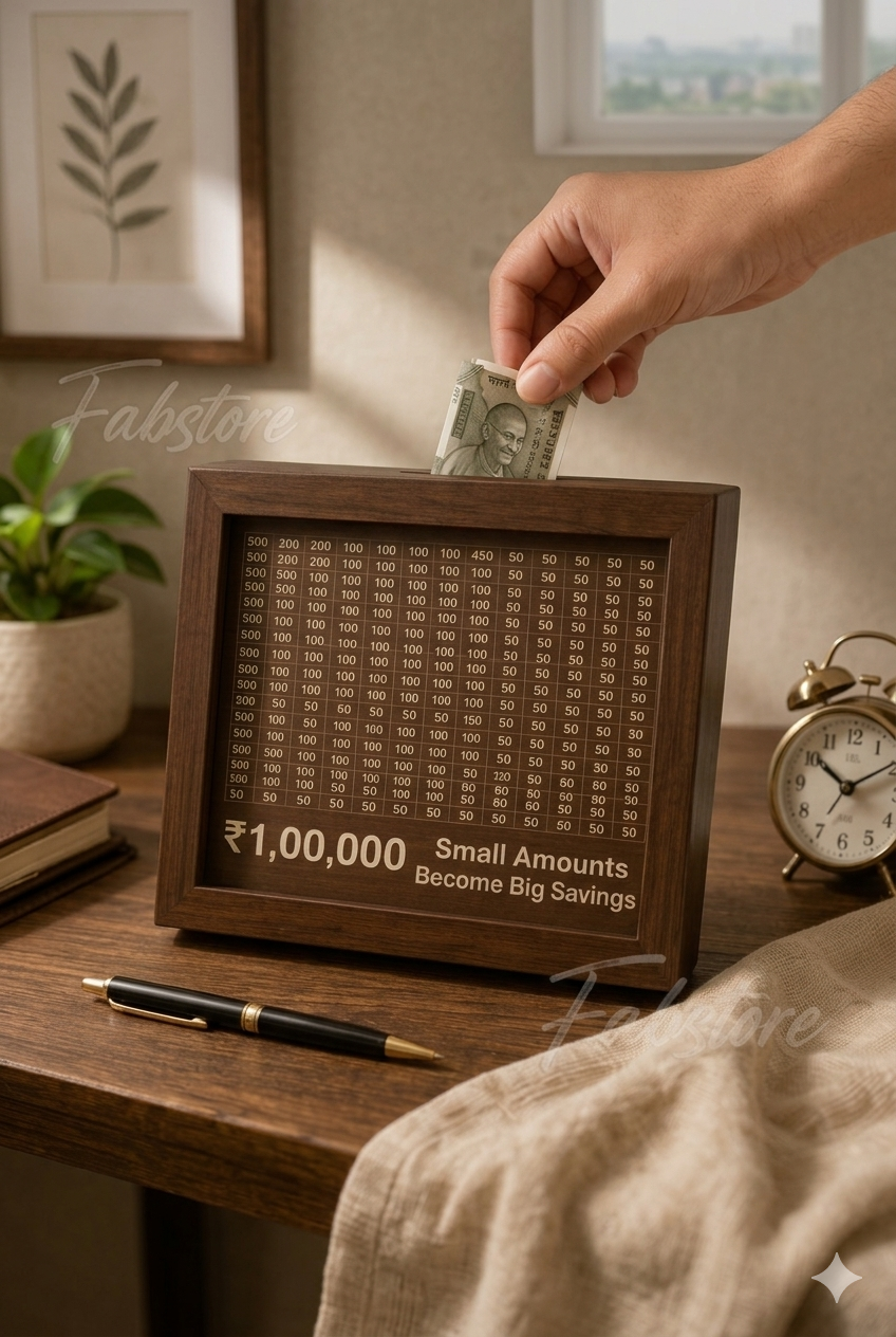Wooden Money Saving Challenge Box